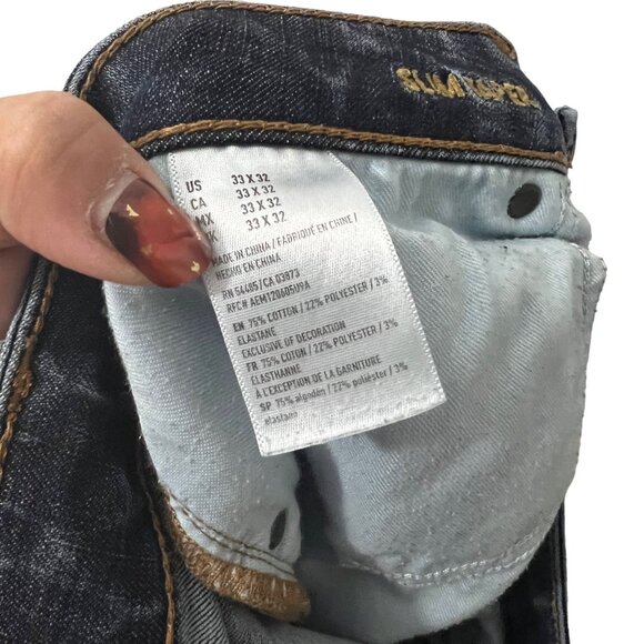 American Eagle Mens 360 Extreme Flex Slim Taper Jeans Size 33 X 32 - Picture 4 of 6